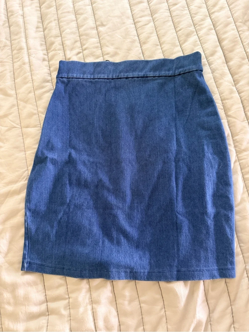 Susana Monaco Denim Blue Crop Top & Mini Skirt SET Small $255 Retail. *SET*
